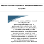 Psykoanalyyttinen kirjallisuus- ja kirjoittamisseminaari, syksy 2026 (Helsinki)