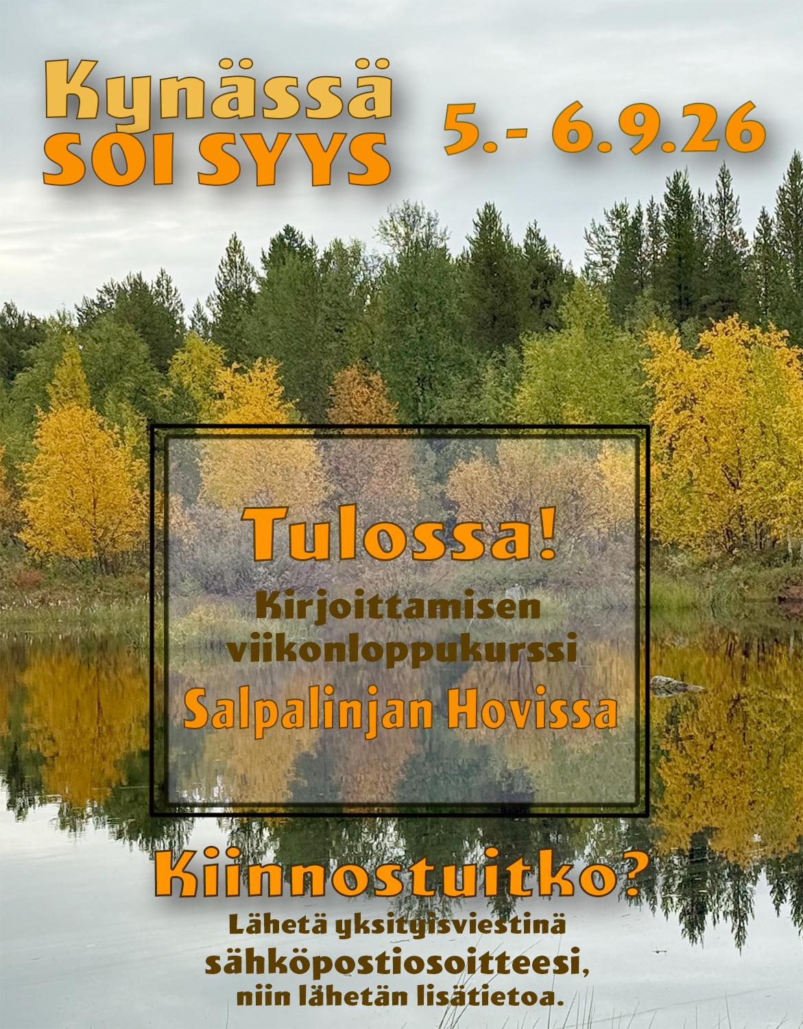 Kynässä soi syys - aistit auki syksyyn 5.-6.9.2026 (Lappeenranta)