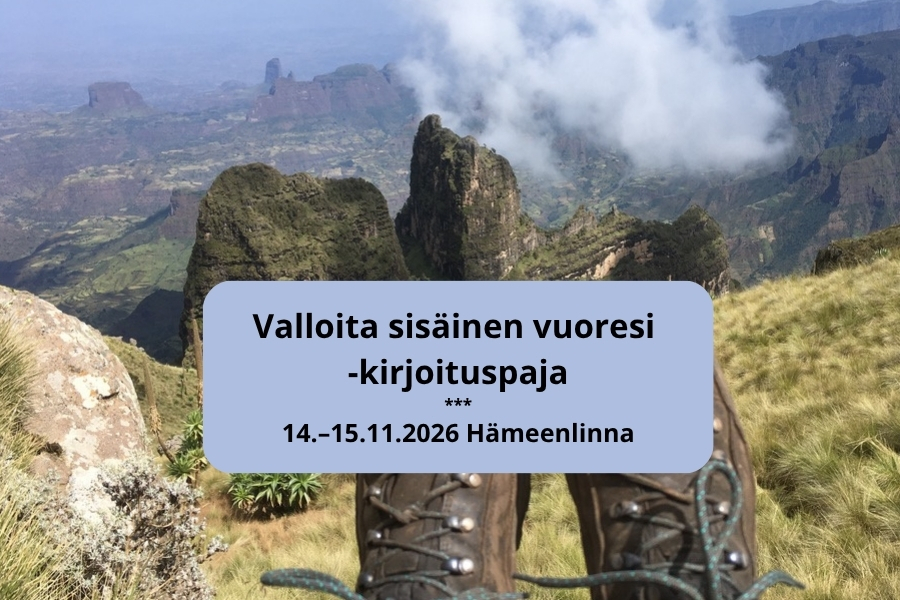 Valloita sisäinen vuoresi -kirjoituspaja 14.–15.11.2026 Hämeenlinnassa